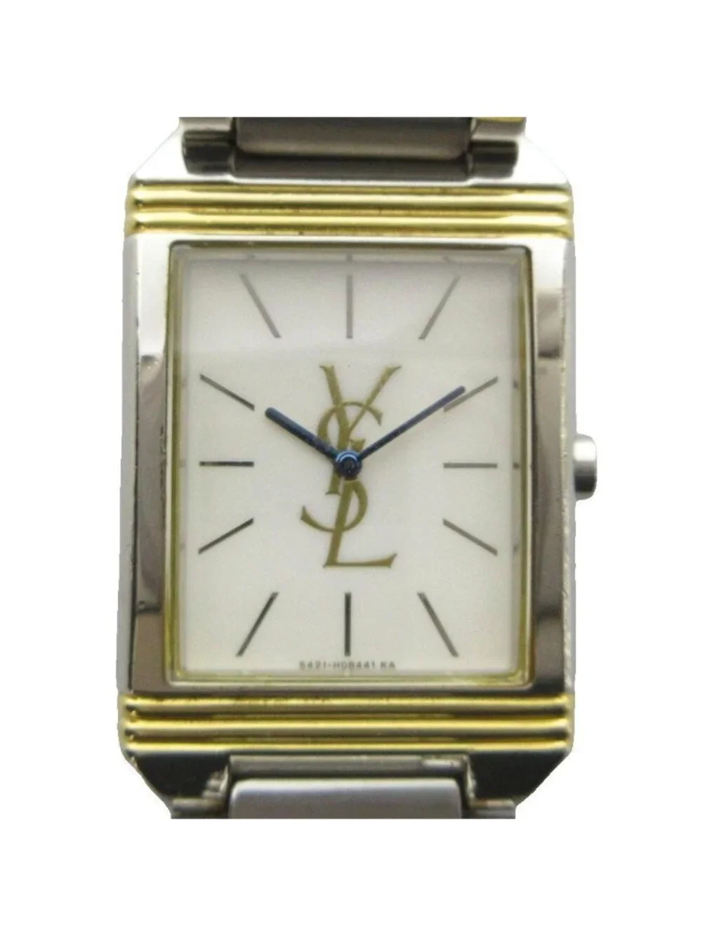 Saint Laurent Watch Quartz Square Logo Silver